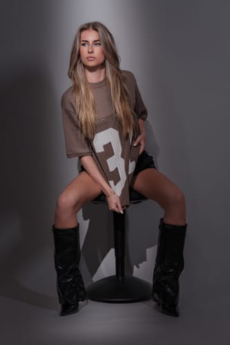 Customer photo review of KNIT JERSEY TAUPE