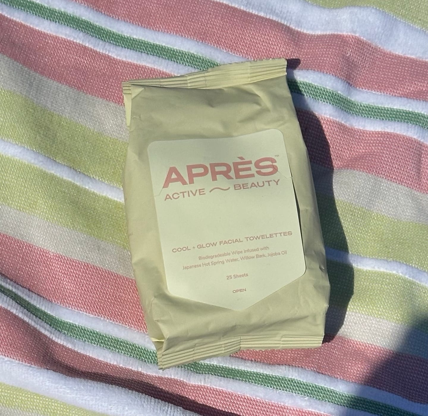 Customer photo review of Cool + Glow Facial Towelettes