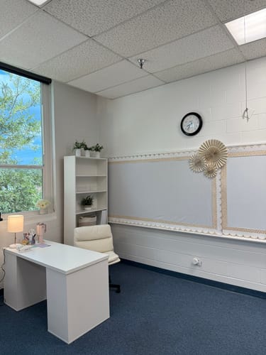 Customer photo review of Toasted Sugar Painted Dot Neutral Bulletin Board Border