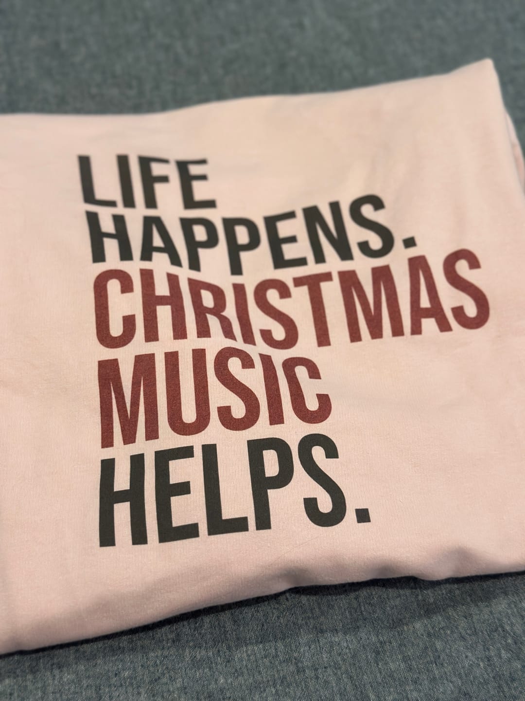 Customer photo review of Life Happens Christmas Music Helps