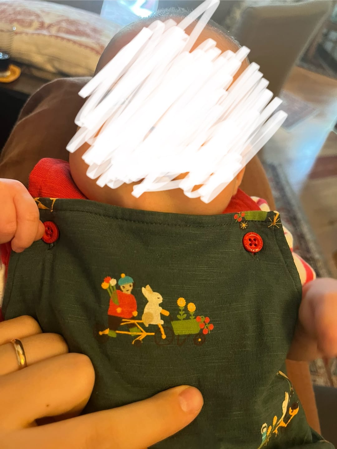 Customer photo review of Bottom Of The Garden Storytime Dungaree Shorts