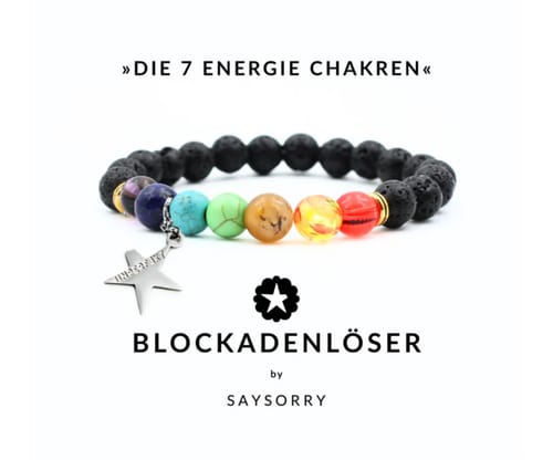Customer photo review of »Die 7 heilenden Chakras« Armband aus natürlichem Lava-Gestein
