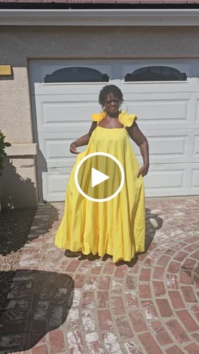 Customer video review of Elior Balloon Dress | Yellow
