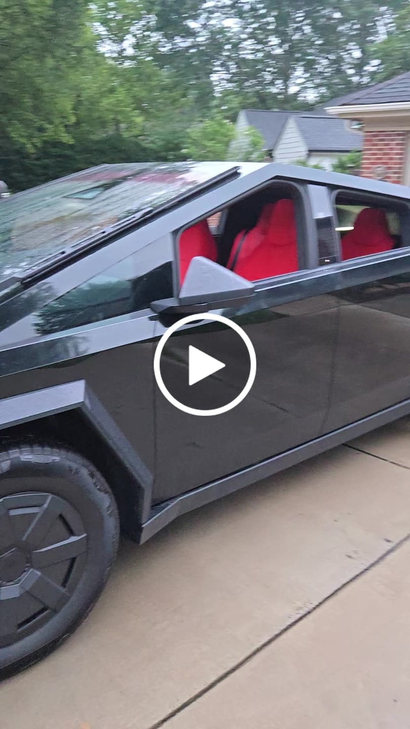 Customer video review of EVAAM® Leather Full Seat Covers for Tesla  Cybertruck
