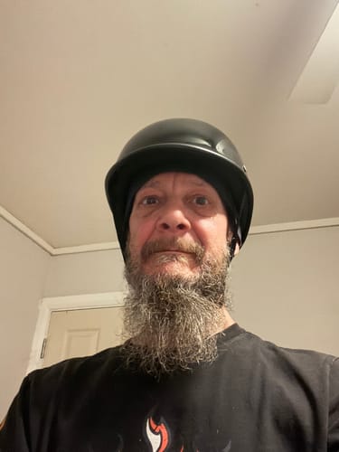 Customer photo review of Low Profile Reversible Polo ECE/AS/NZ Helmet - Gloss Black