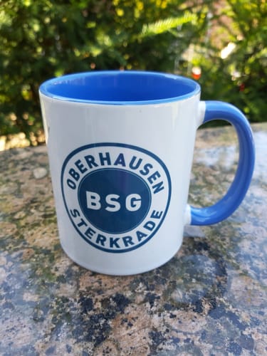 Customer photo review of TassenExpress - Becher Keramik Tasse mit Logo bedruckt 325ml Firmenlogo