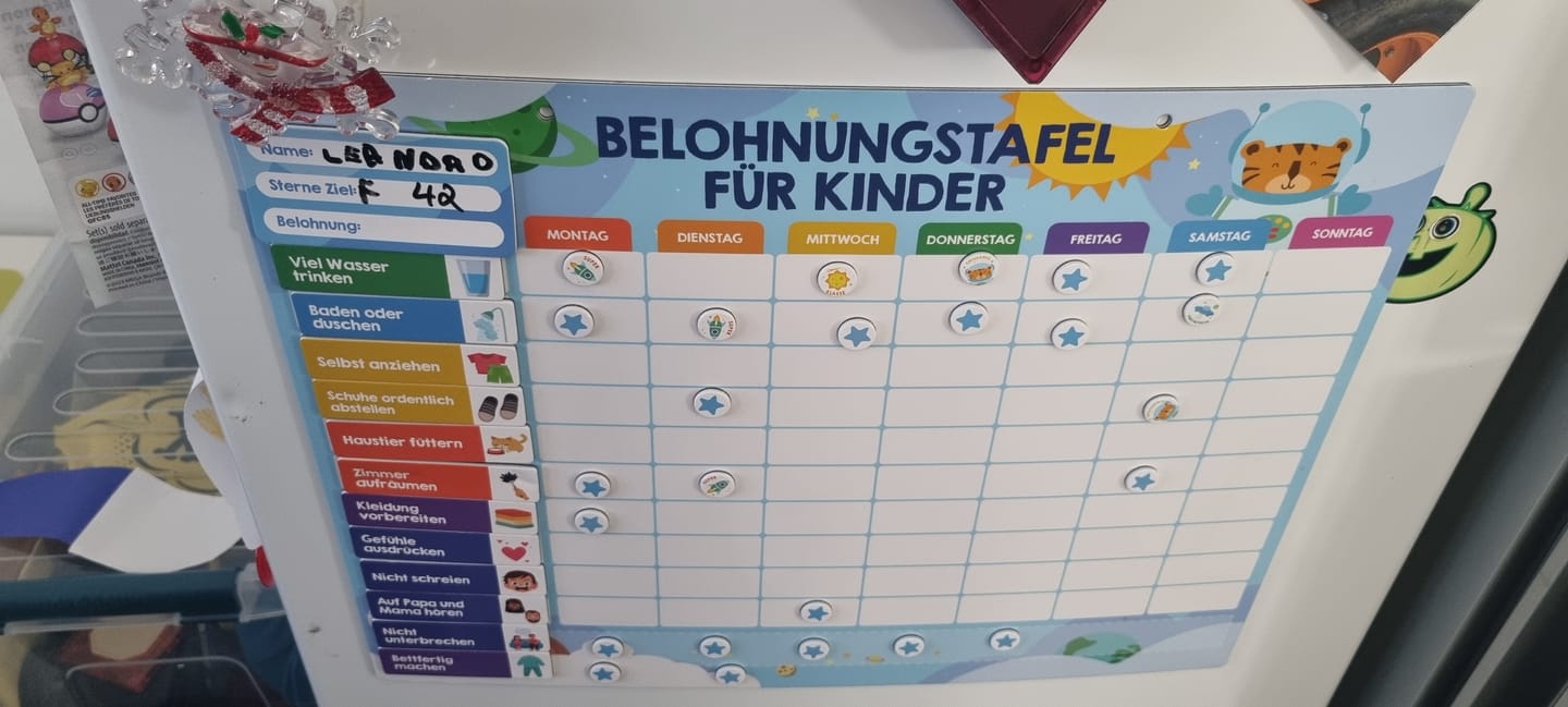 Customer photo review of Edubini Magnetische Belohnungstafel