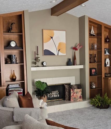 Customer photo review of Golden Leaves Canvas Art