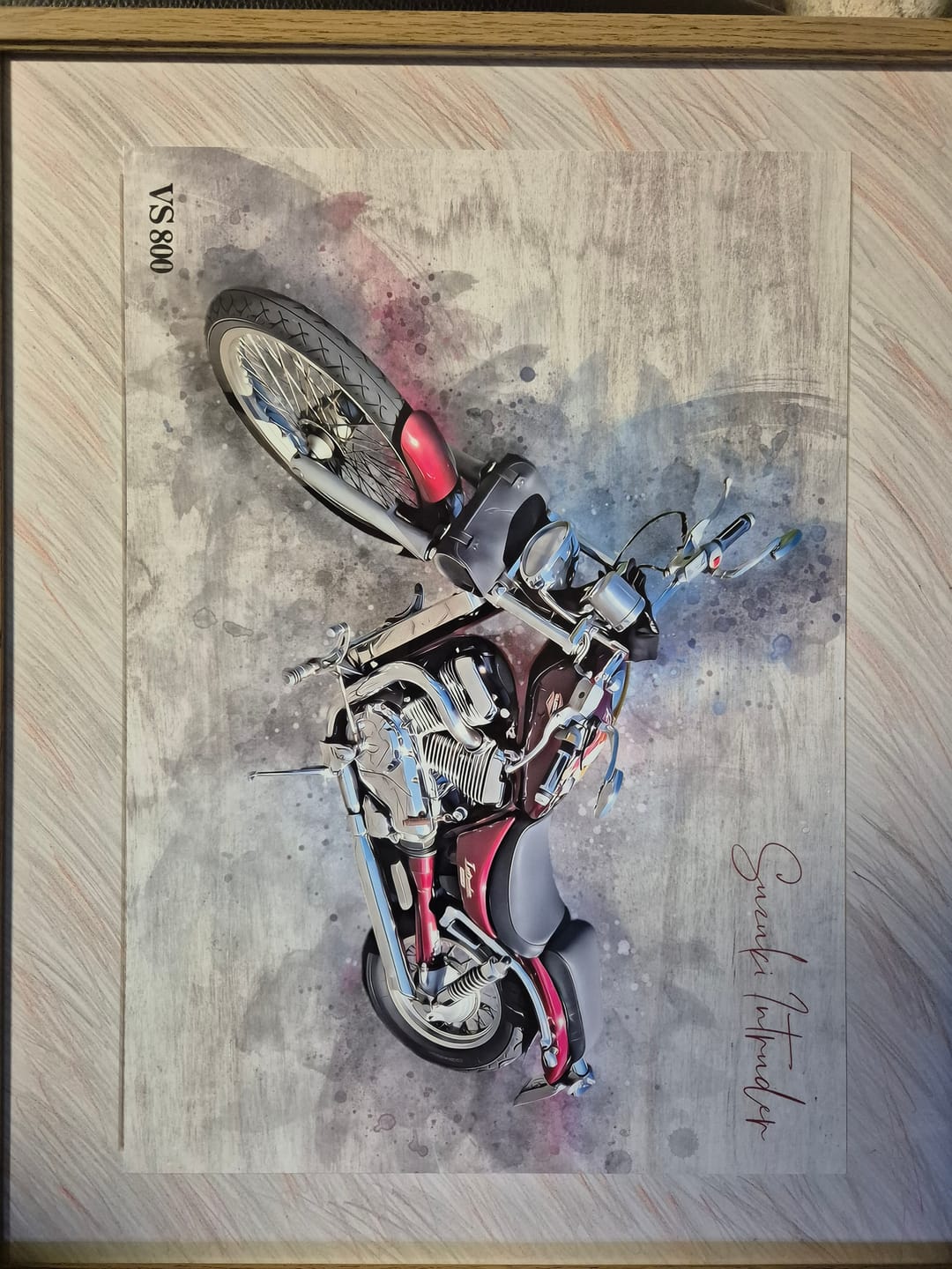 Customer photo review of Dein Motorroad als Aquarell Poster | Geschenk für Motorradfahrer