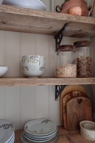 Customer photo review of Large Glass Acacia Pantry Jars