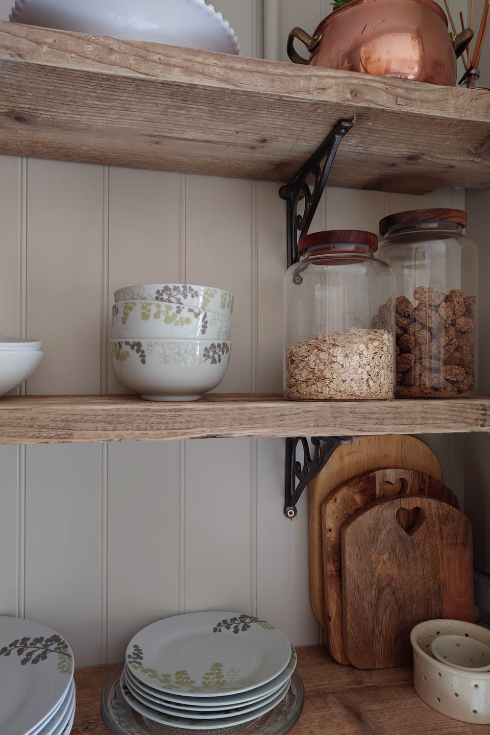 Customer photo review of Large Glass Acacia Pantry Jars