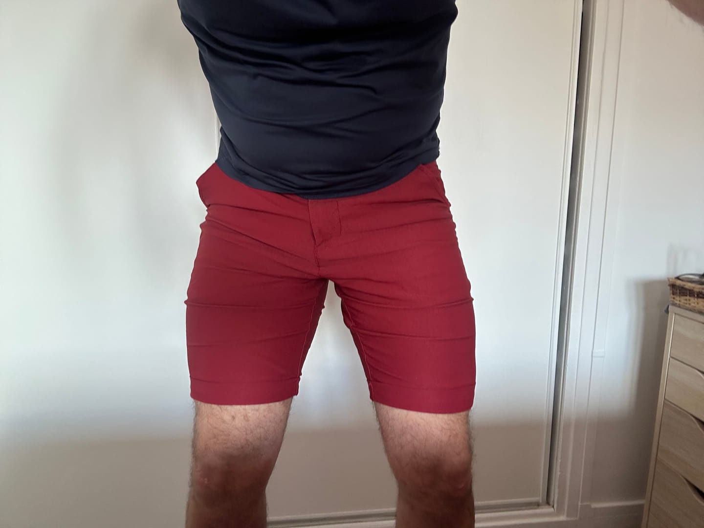 Customer photo review of Ultra-Stretch 9” Chino Shorts - Burgundy
