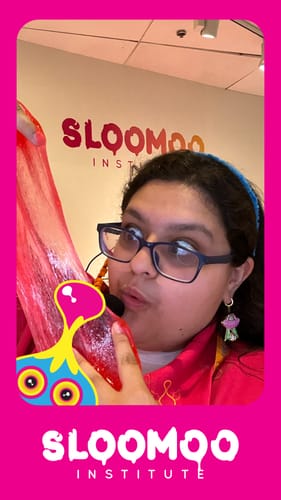 Customer photo review of Alien Dangle Earrings Pink!