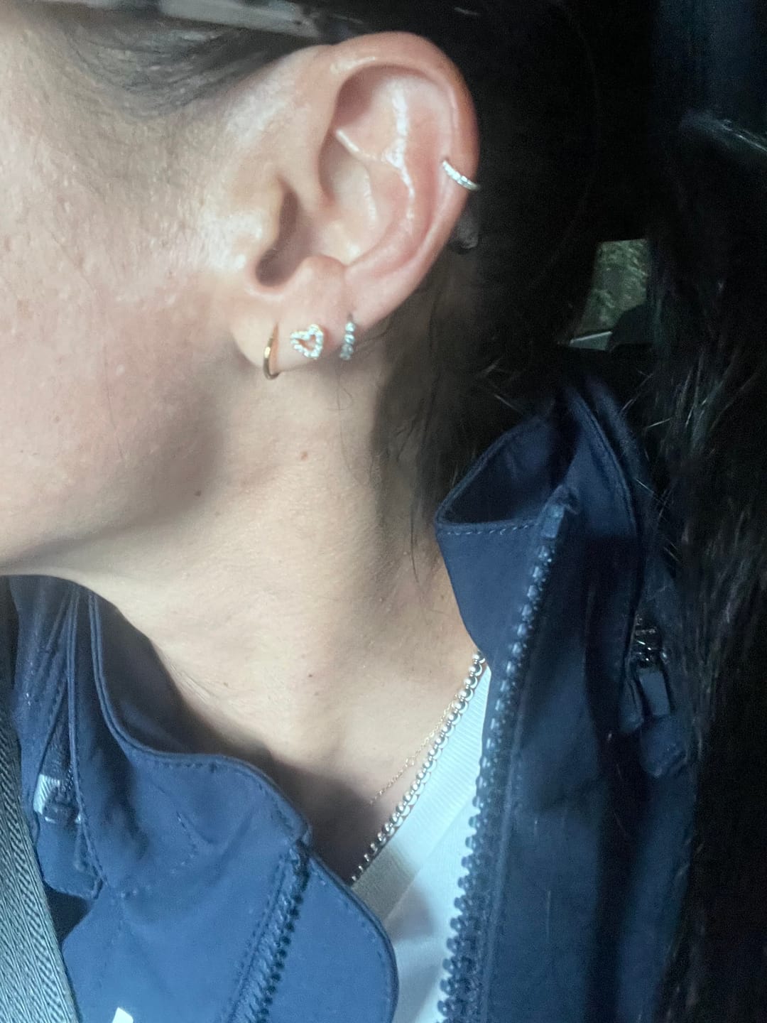 Customer photo review of Piercing Infinity con Zirconias Titanio