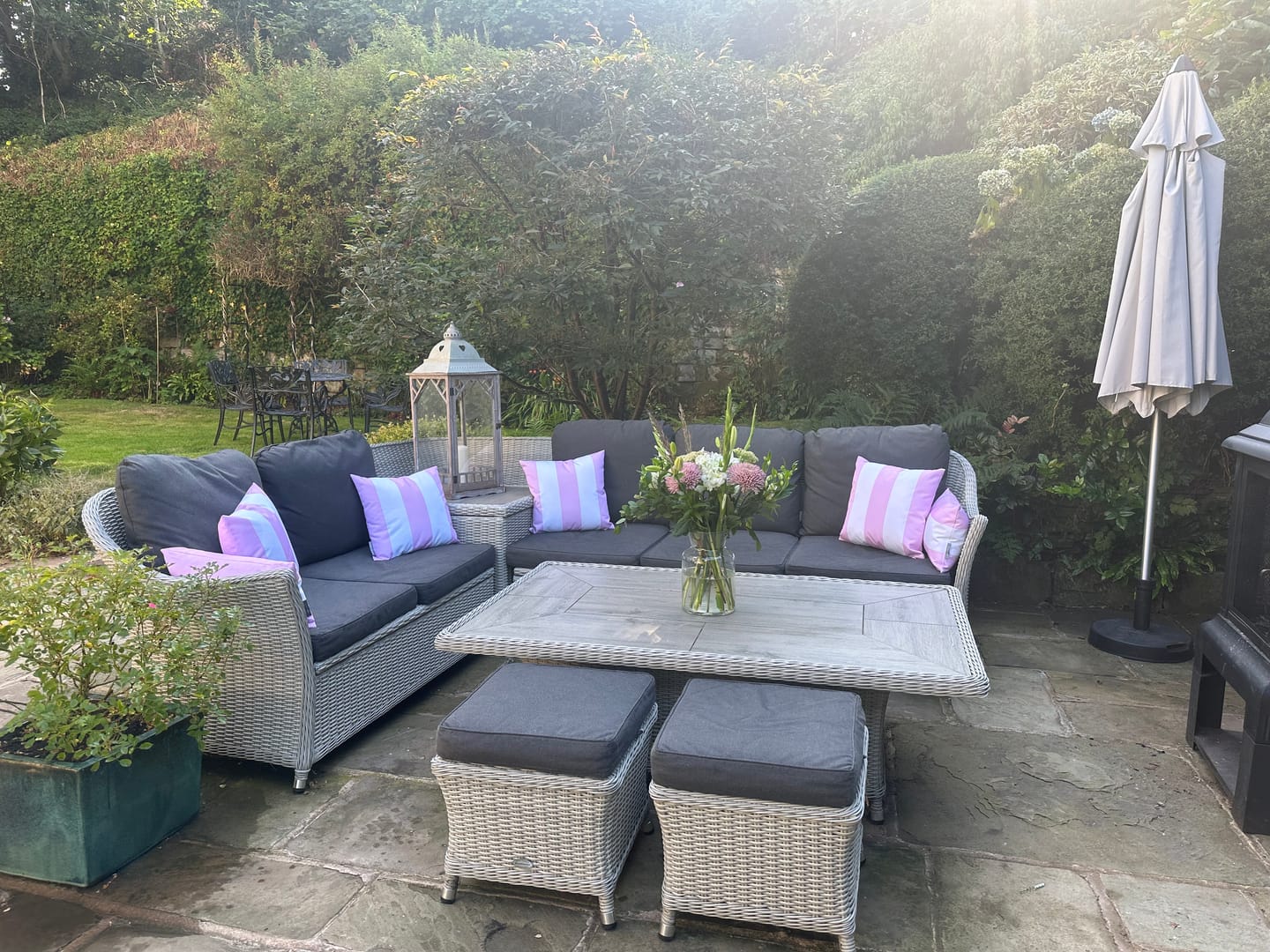 Customer photo review of Outdoor Garden Waterproof Cushion - 3 Stripes