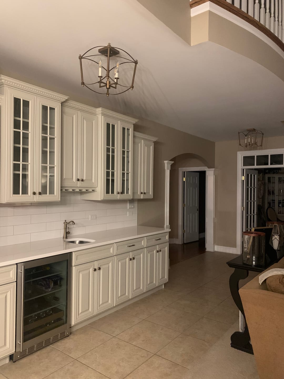 Customer photo review of 4-light French Antique Candle Style Lantern Semi Flush