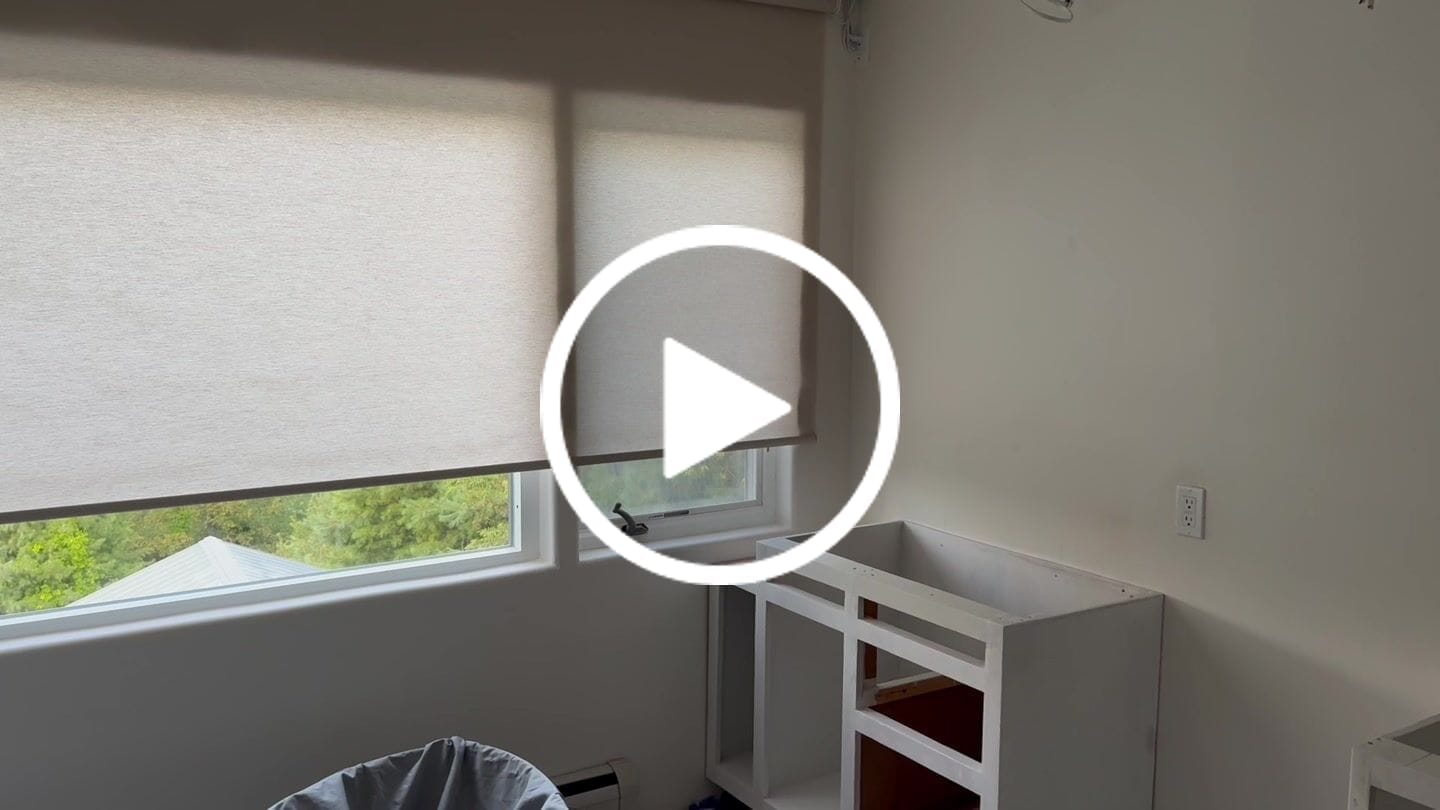 Customer video review of SmartWings Hardwired Motorized Light Filtering Roller Shades 70% Blackout Safari
