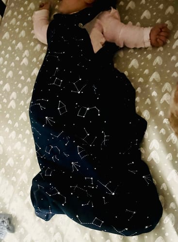 Customer photo review of 4 Season® Ultimate Baby Sleep Bag, Merino Wool & Organic Cotton, Night Sky™