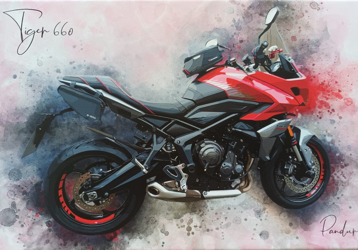 Customer photo review of Dein Motorroad als Aquarell Poster | Geschenk für Motorradfahrer
