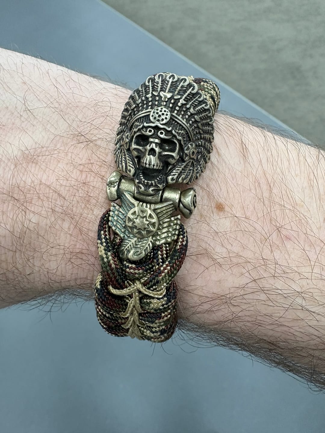 Customer photo review of Cacique Skull Paracord Bracelet