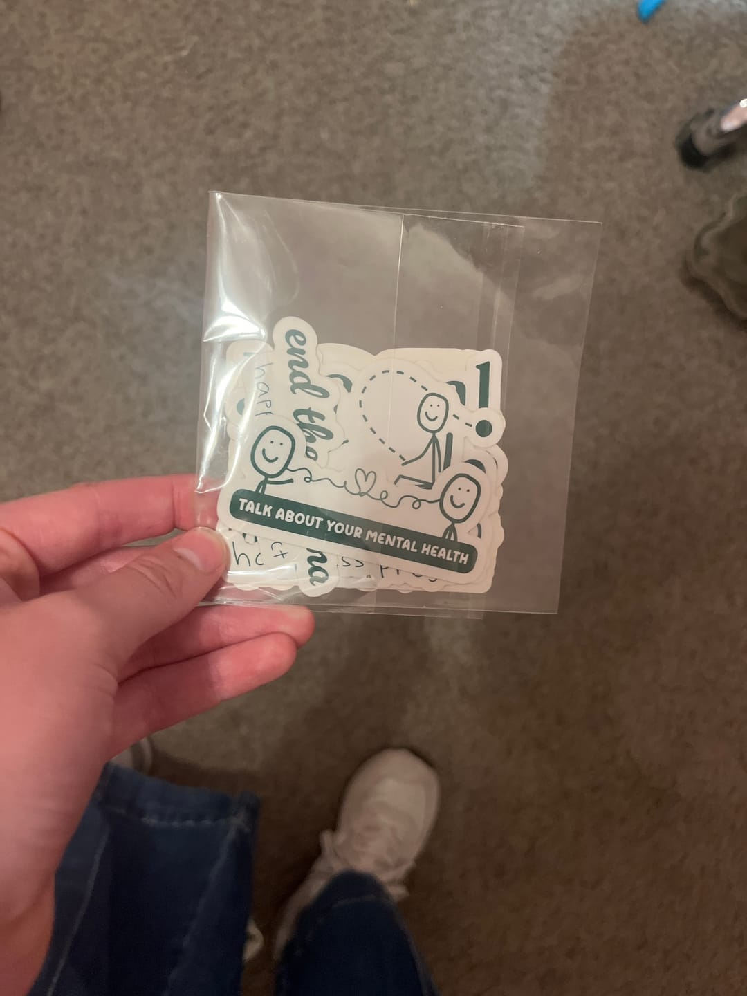 Customer photo review of Mental Health Month Sticker Pack