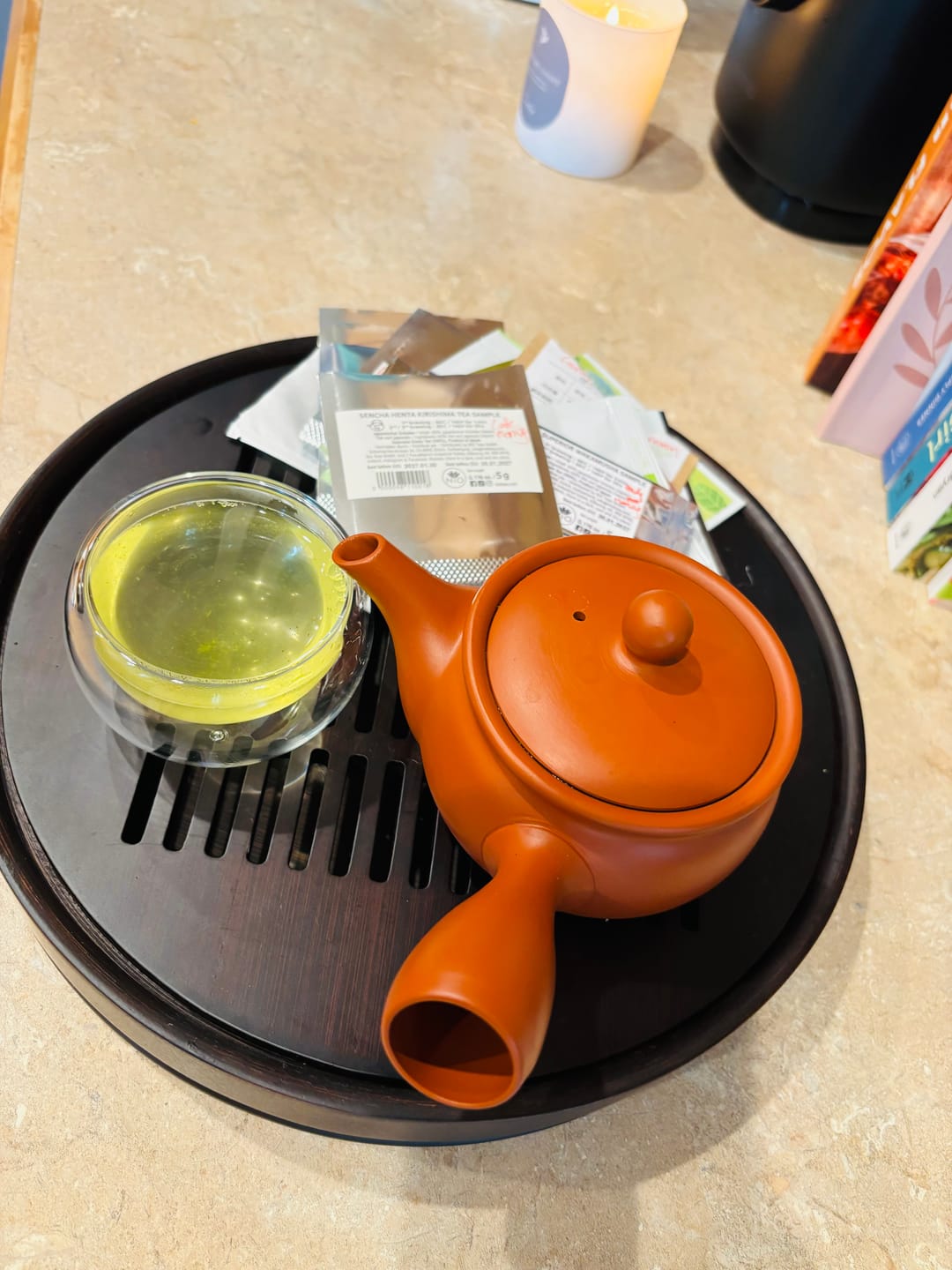 Customer photo review of Red Japanese Clay Teapot