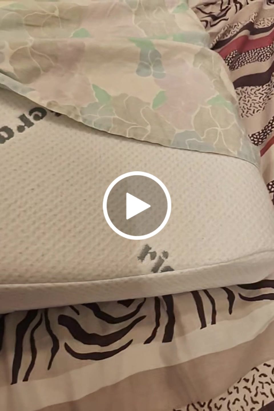 Customer video review of Wavy Memory Foam Pillow