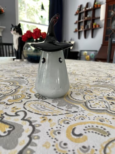 Customer photo review of Small Hand Blown Glass Ghost