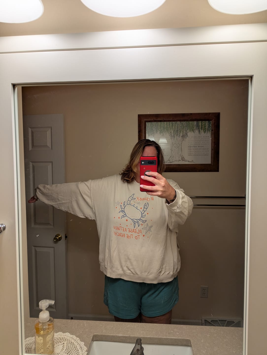 Customer photo review of If Crabby, Please Return To The Beach