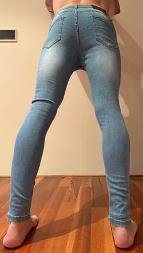 Customer photo review of Ultra Stretch Jeans - Skinny Fit - Mid Blue Fade
