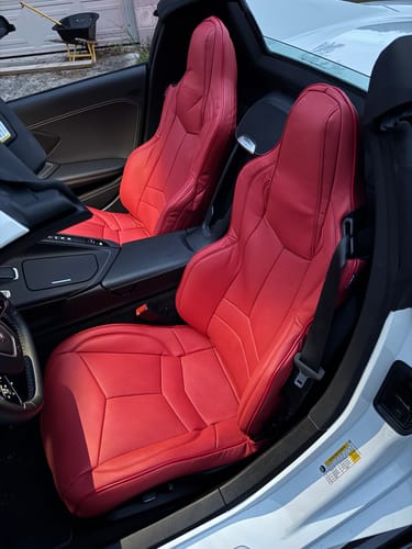 Customer photo review of Corvette C8 Custom Leather Seat Covers
