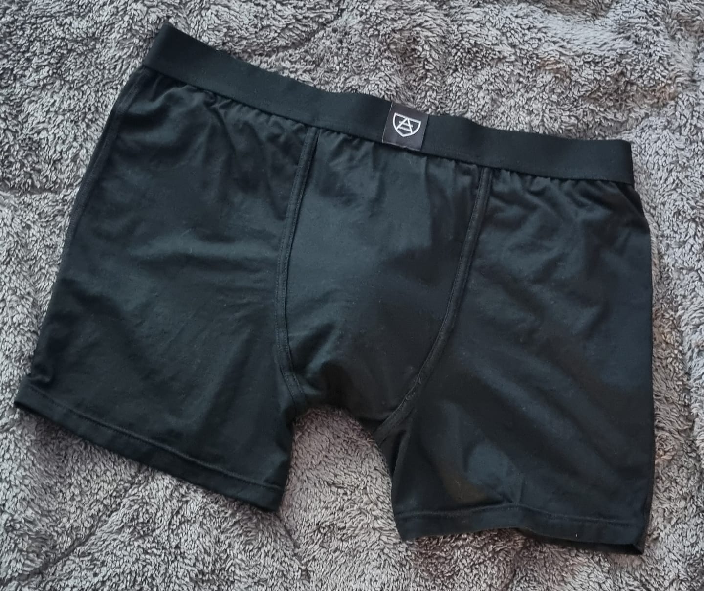 Customer photo review of Black All-In-One Packing Boxers