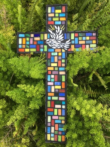 Customer photo review of Bigger Better | Unfinished Wood Tall Cross Shape | DIY Craft Cutout |