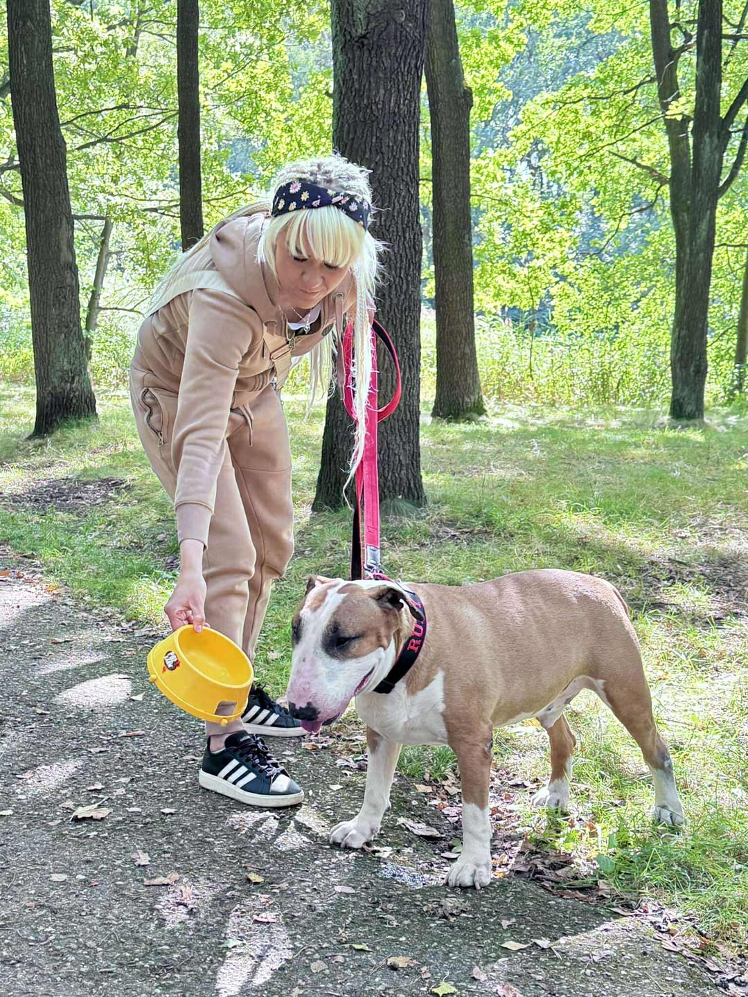 Customer photo review of Smycz nylonowa Walk Leash - Black Edition Czerwona