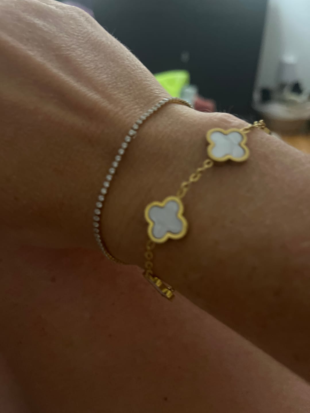 Customer photo review of White Clover Bracelet