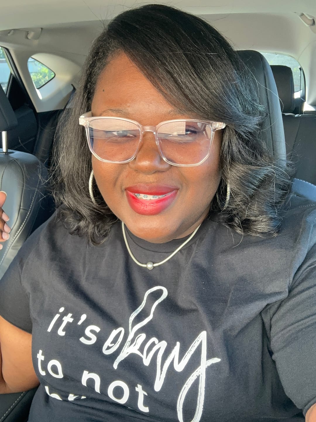 Customer photo review of It's Okay To Not Be Okay T-Shirt