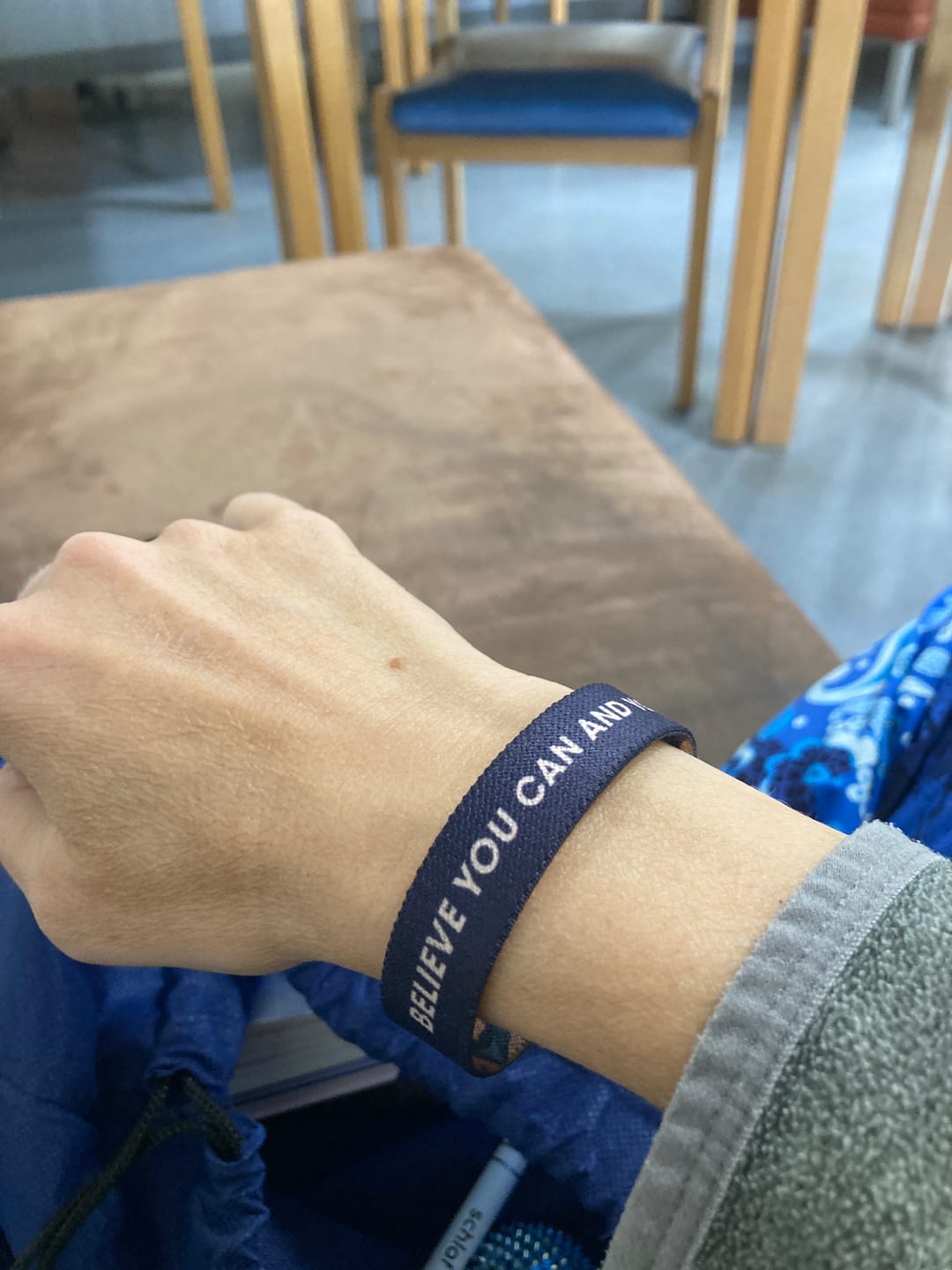 Customer photo review of Believe you can and you will - Elastisches Armband