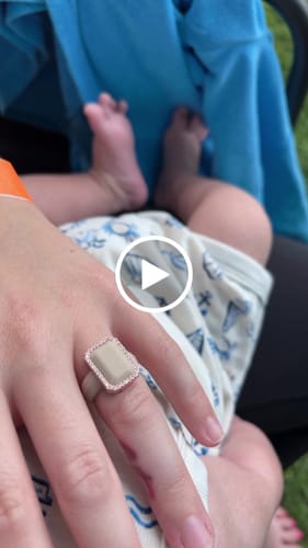 Customer video review of Emerald Silicone Ring with Metal Frame & CZ Stones