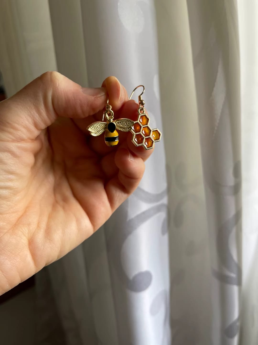 Customer photo review of "Bee & Bloom" Earring Set