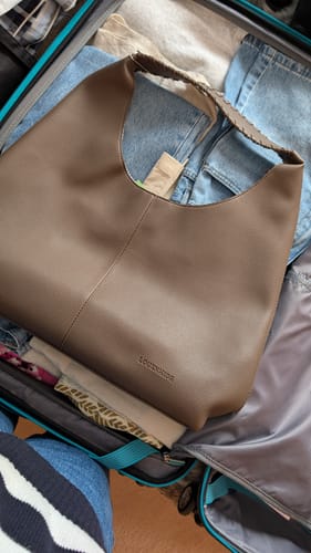 Customer photo review of Avery Shoulder Bag - Mocha