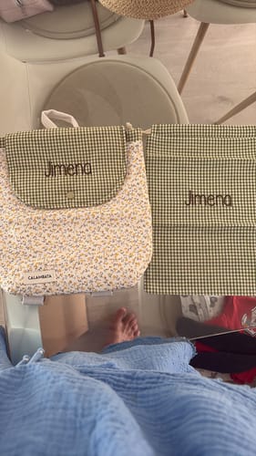 Customer photo review of Bolsa merienda vichy Manzana
