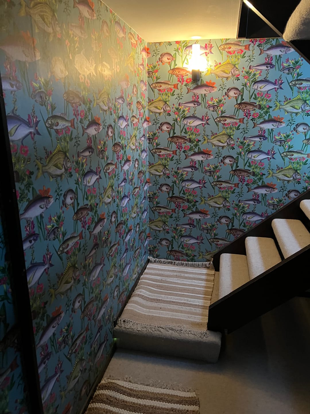 Customer photo review of Lagoon Fish Wallpaper - Teal
