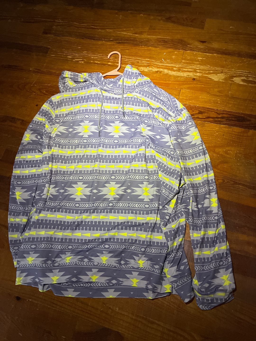 Customer photo review of Aztec Gray – Performance Hoodie