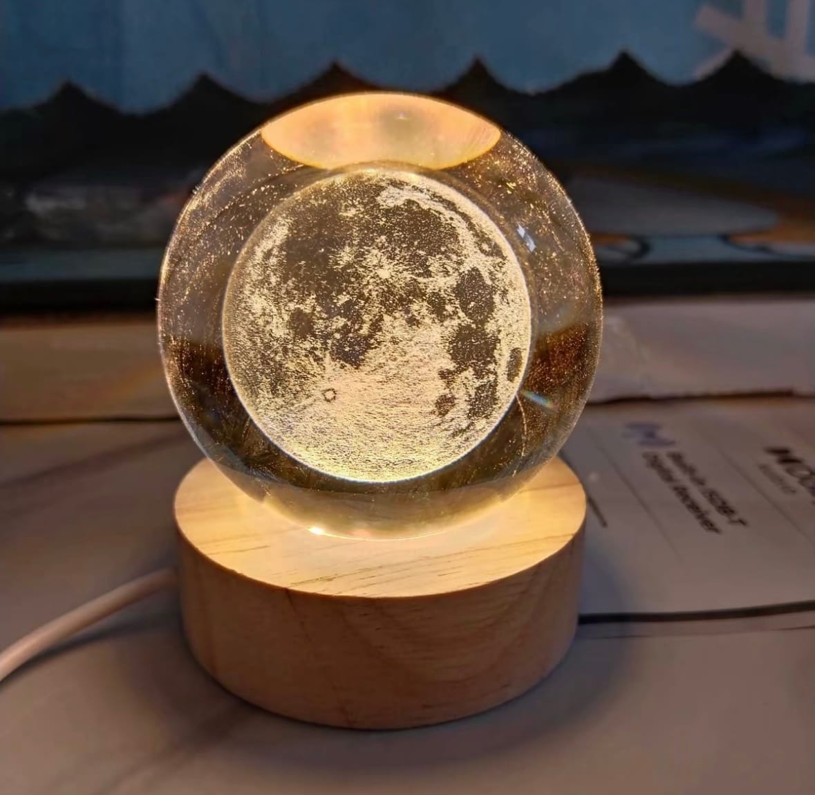 Customer photo review of [BUY 1 GET 1] Orb of Wonders - Crystal Ball Night Light