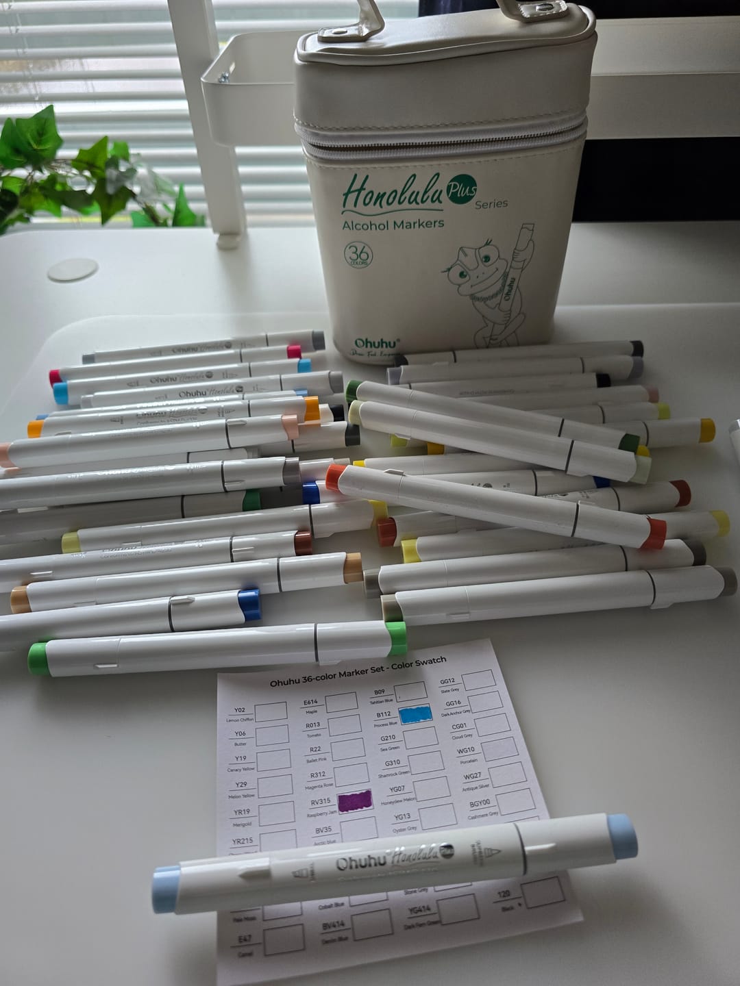 Customer photo review of Ohuhu Honolulu Plus Series Supreme Rubber Brush Tip Markers