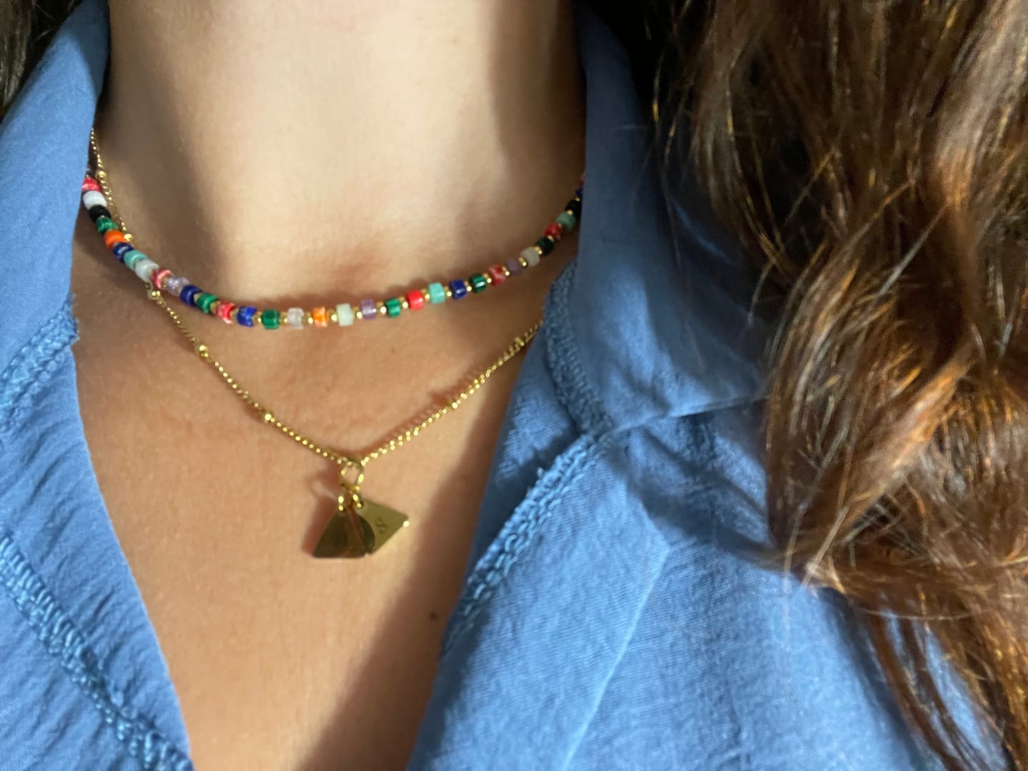 Customer photo review of Necklace: Summer Initials