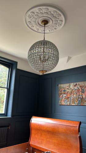Customer photo review of French Modern Crystal Orb Chandelier