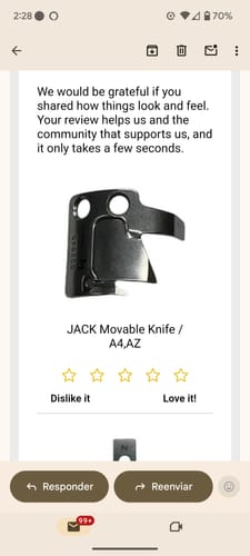 Customer photo review of JACK Movable Knife / A4,AZ