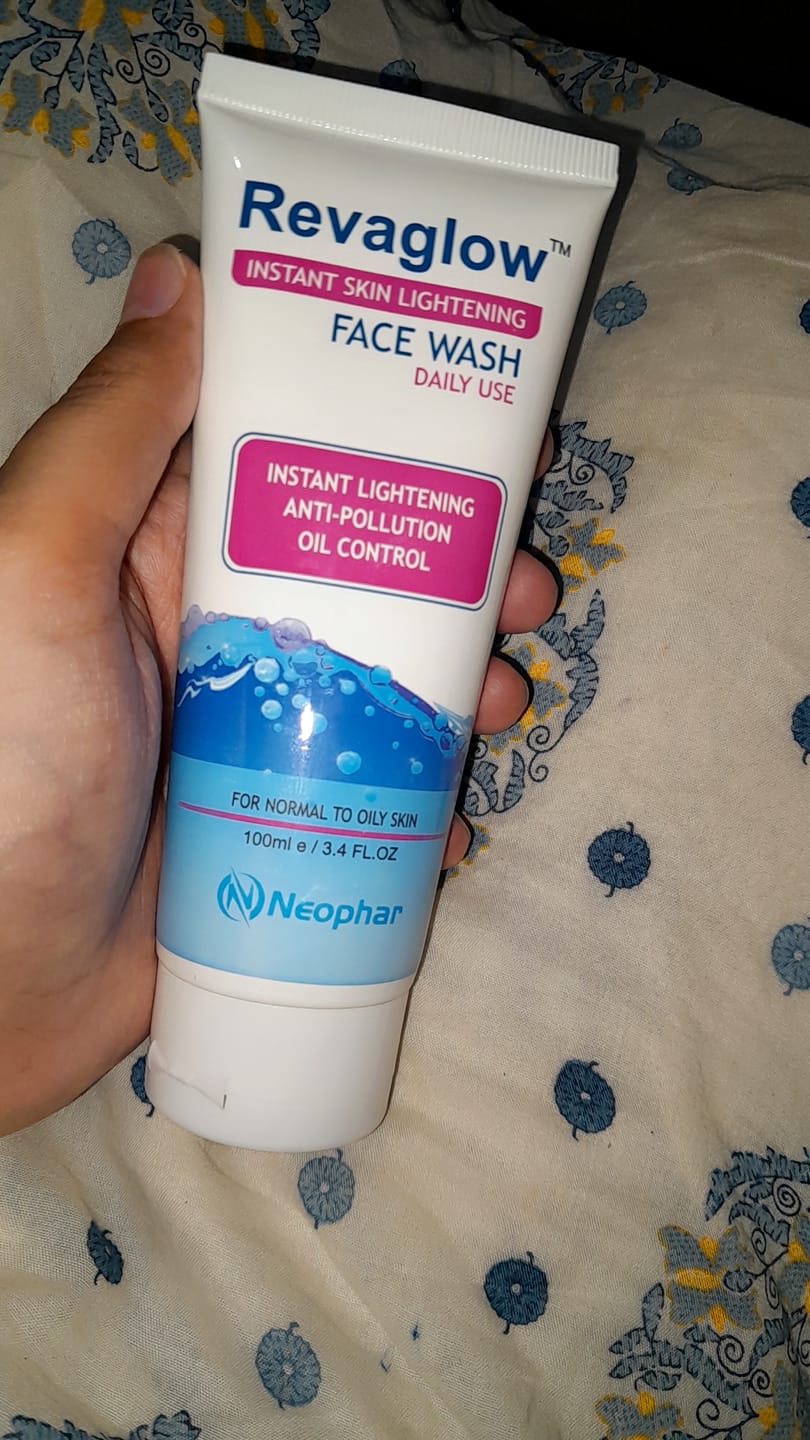 Customer photo review of Revaglow Instant Skin Lightening Face Wash