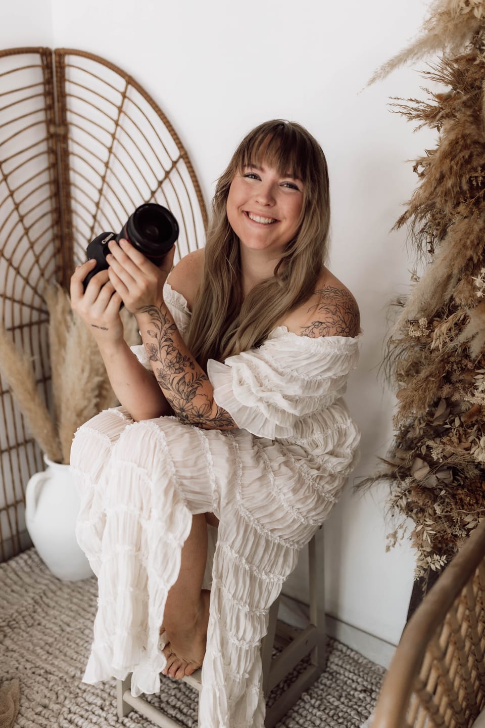 Customer photo review of Mariana Sheer Maternity Photoshoot  Dress in White
